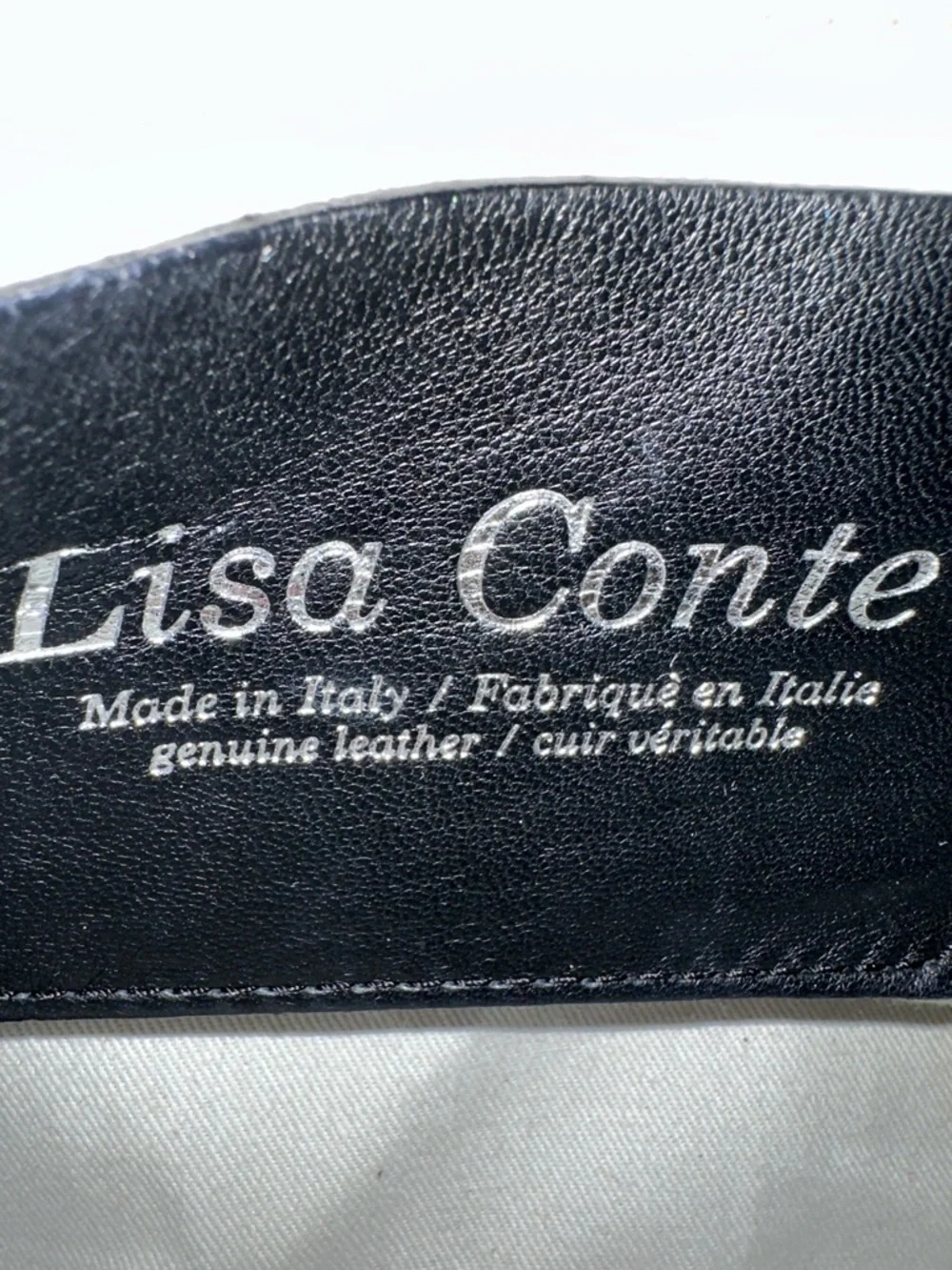 Lisa Conte Italy Black Leather Slouch Tote Bag Quilted Puffer Knot Handle Large